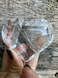 Load image into Gallery viewer, Stunning facet cut Clear Quartz Heart with rainbows
