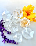 Load image into Gallery viewer, Clear Quartz Icosahedron with Reiki | Platonic Solid | Sacred Geometry| Gifts
