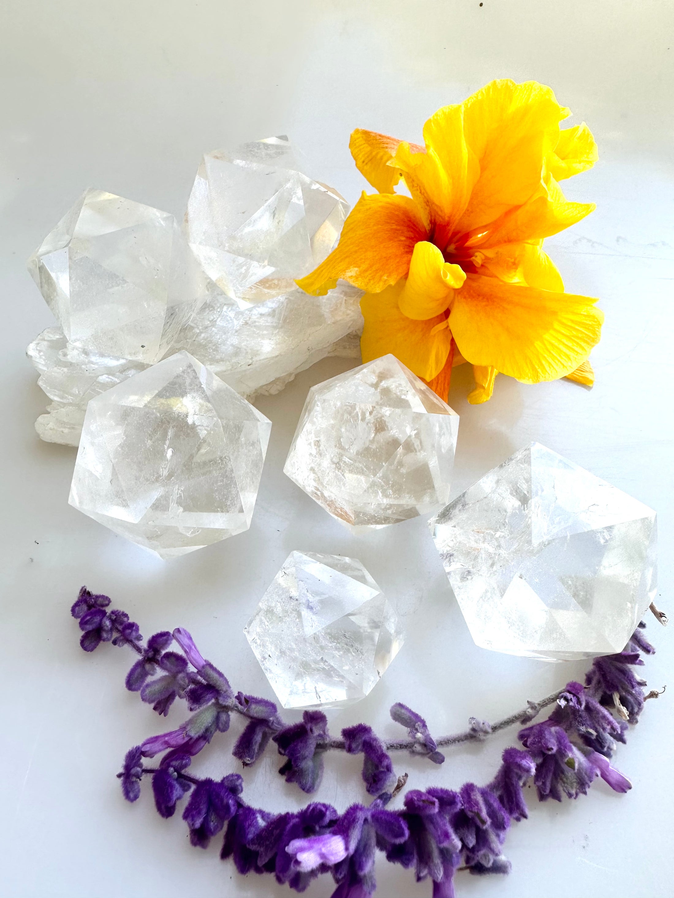 Clear Quartz Icosahedron with Reiki | Platonic Solid | Sacred Geometry| Gifts
