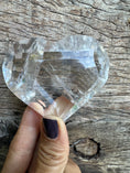 Load image into Gallery viewer, Stunning facet cut Clear Quartz Heart with rainbows
