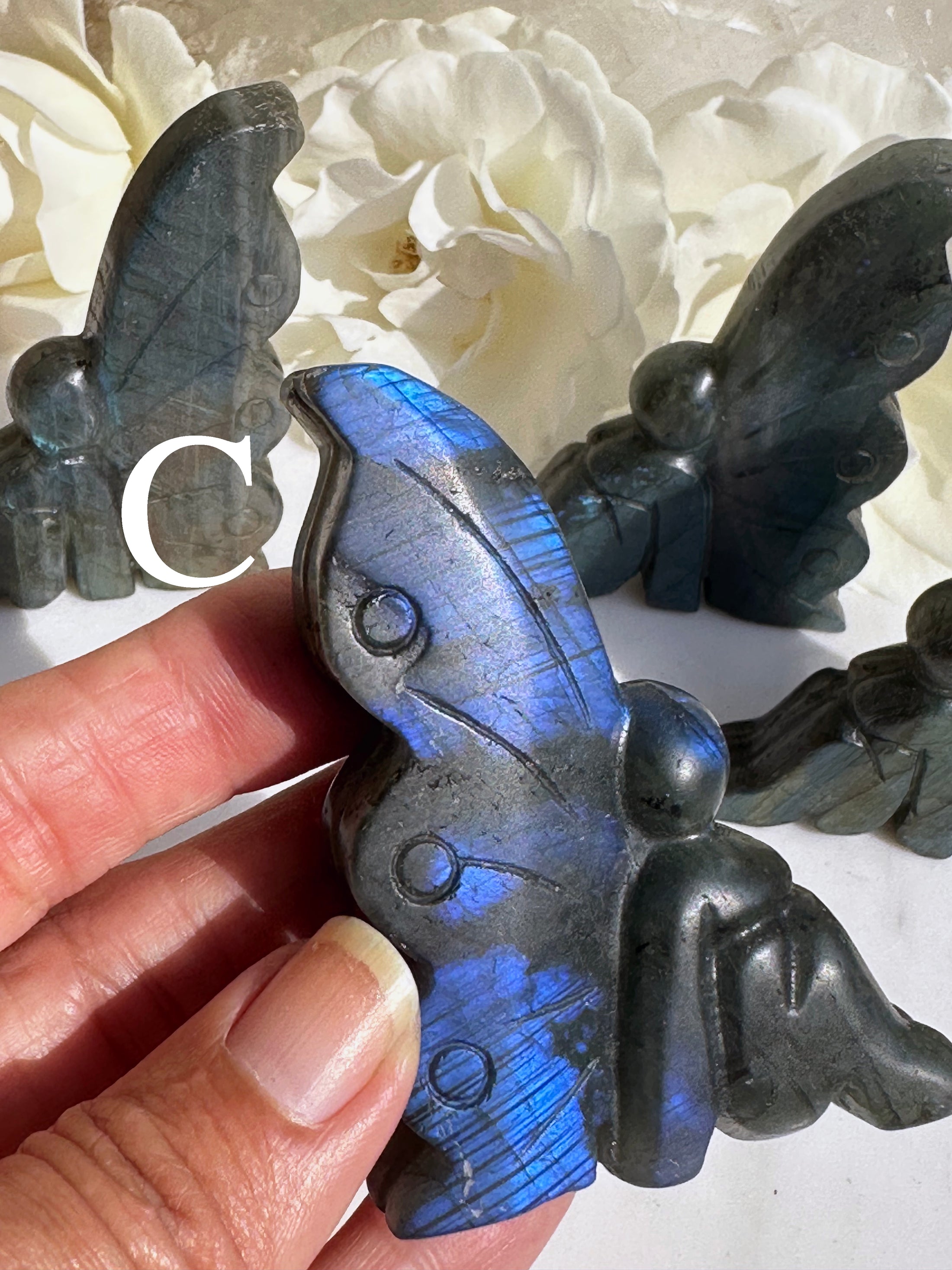 Full Flash Labradorite Fairy Carving|Healing Crystal|Crystal Labradorite Animal Fairy Carvings|Energy Stone|Unique Gift