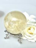Load image into Gallery viewer, Small Honey Calcite Sphere| Optical Honey Calcite | Reiki | Home Decor | Gifts
