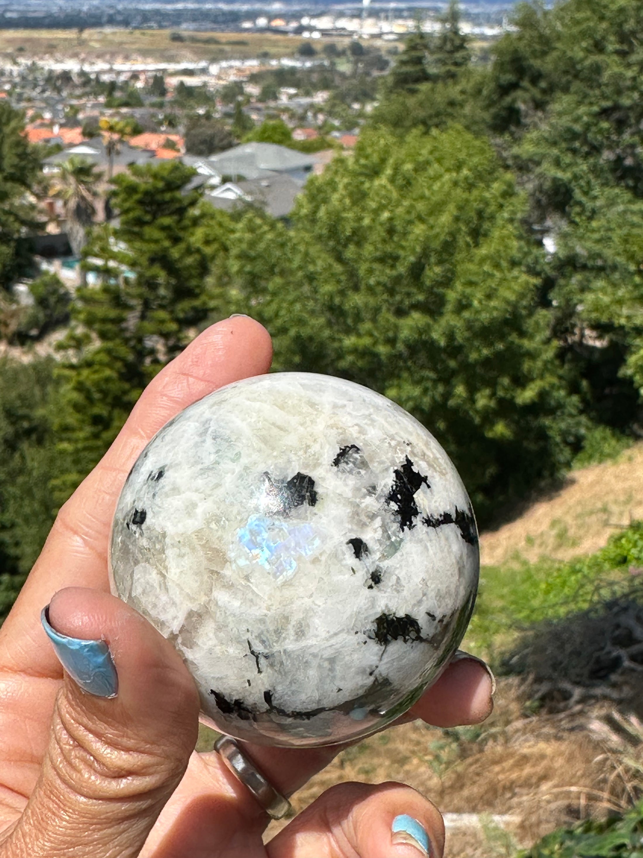 Rainbow Moonstone Sphere#1 - Moonstone - Healing Crystals and Stones - Crown Chakra
