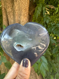 Load image into Gallery viewer, Dark  Druzy Agate Heart
