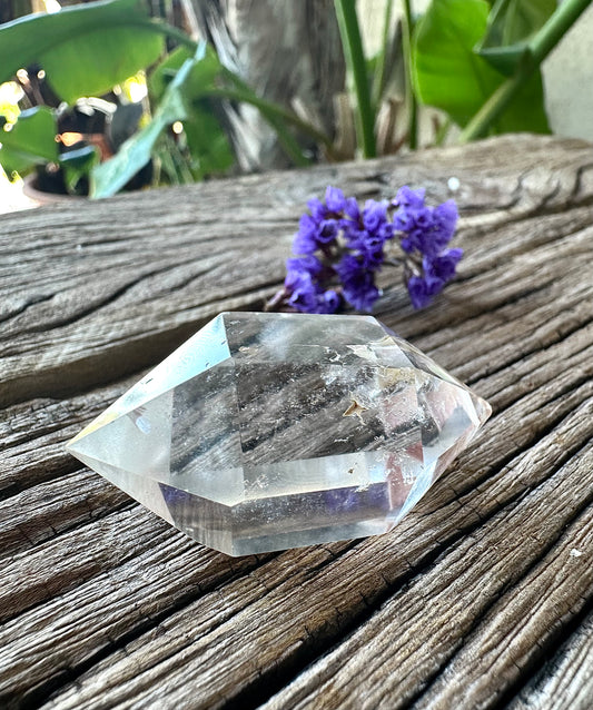 Double-Terminated 6 point generator Garden Quartz Crystal