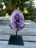 Load image into Gallery viewer, Beautiful Amethyst Agate Egg | Dragon Egg | Crystal Quartz On Stand  | Energy Healing Stone
