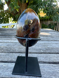 Load image into Gallery viewer, Beautiful Amethyst Agate Egg | Dragon Egg | Crystal Quartz On Stand  | Energy Healing Stone
