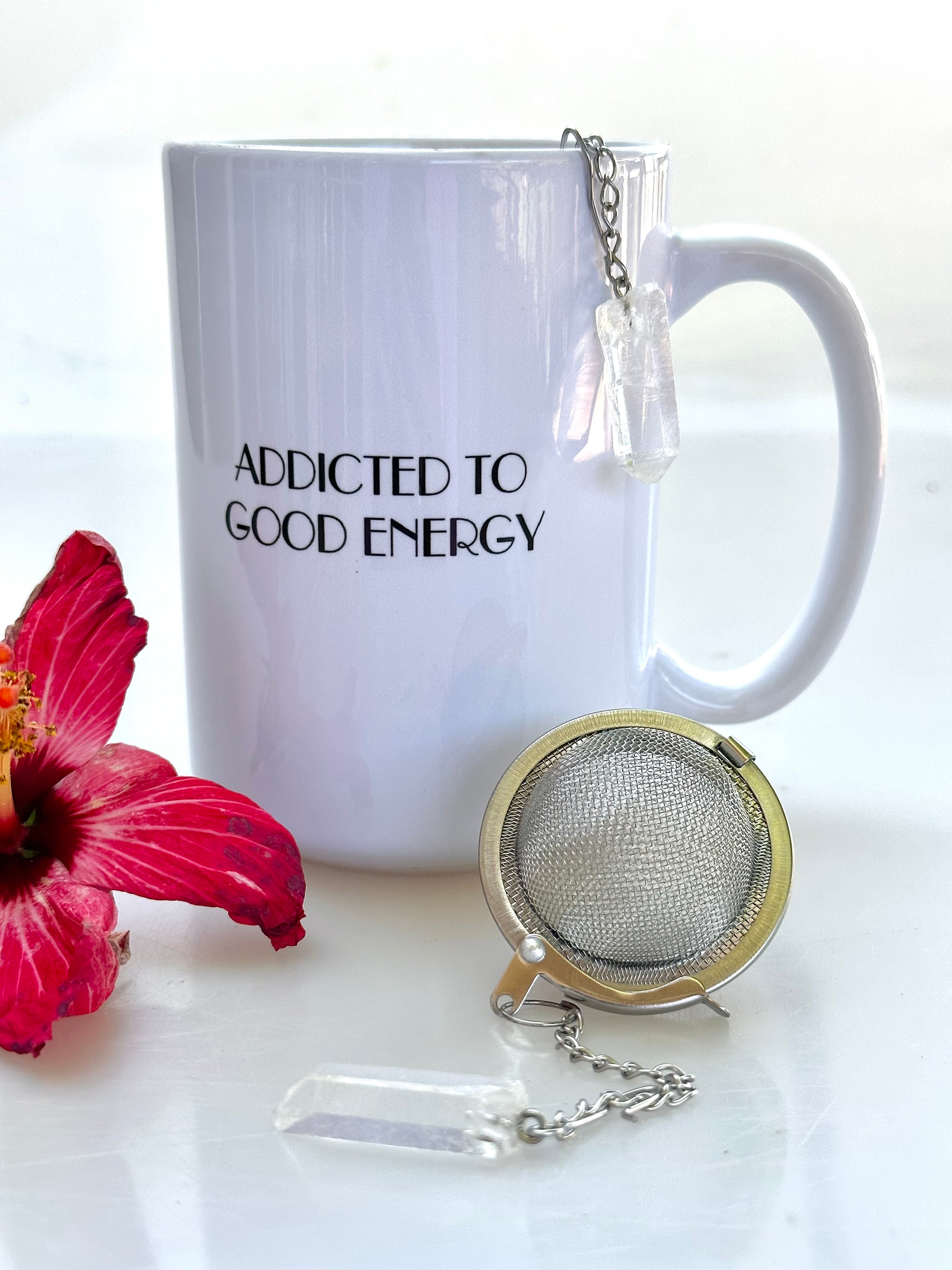 Stainless Steel Tea Infuser  with Crystal Charm