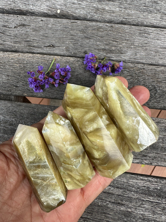 Polished Yellow Muscovite Points