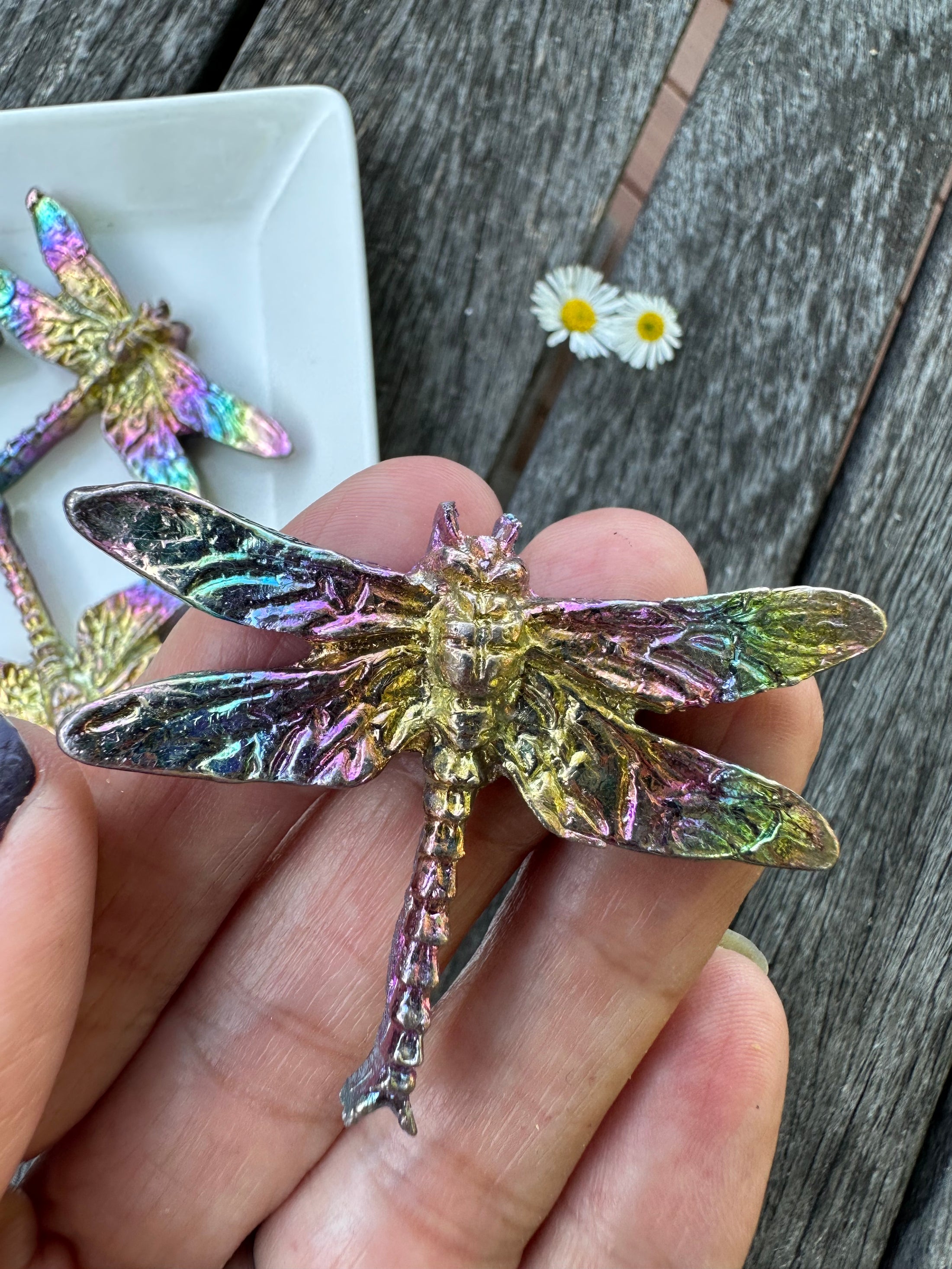 Bismuth Dragonflies / Bismuth Animals/ Magicial/ Rainbow Crystal / Bismuth Ore / Metallic Crystal / Healing Crystal