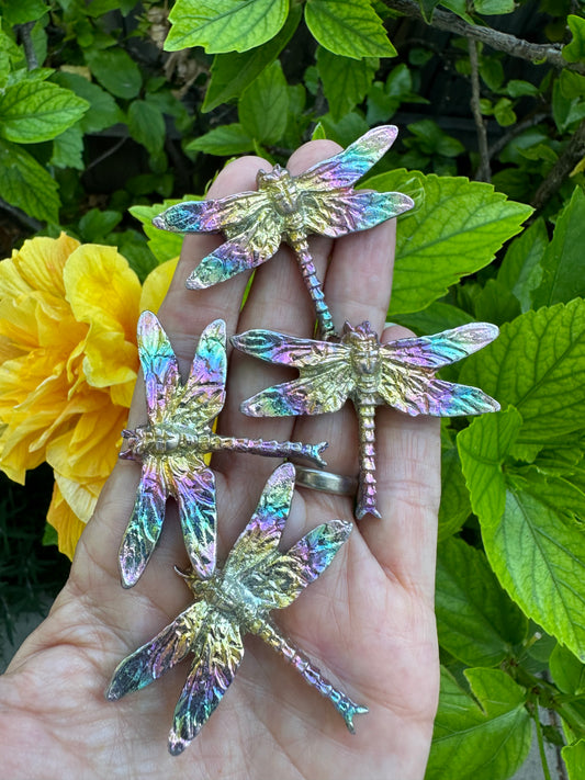 Bismuth Dragonflies / Bismuth Animals/ Magicial/ Rainbow Crystal / Bismuth Ore / Metallic Crystal / Healing Crystal