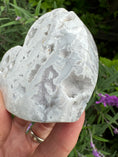 Load image into Gallery viewer, Beautiful White Plum Agate with lots of druzy!

