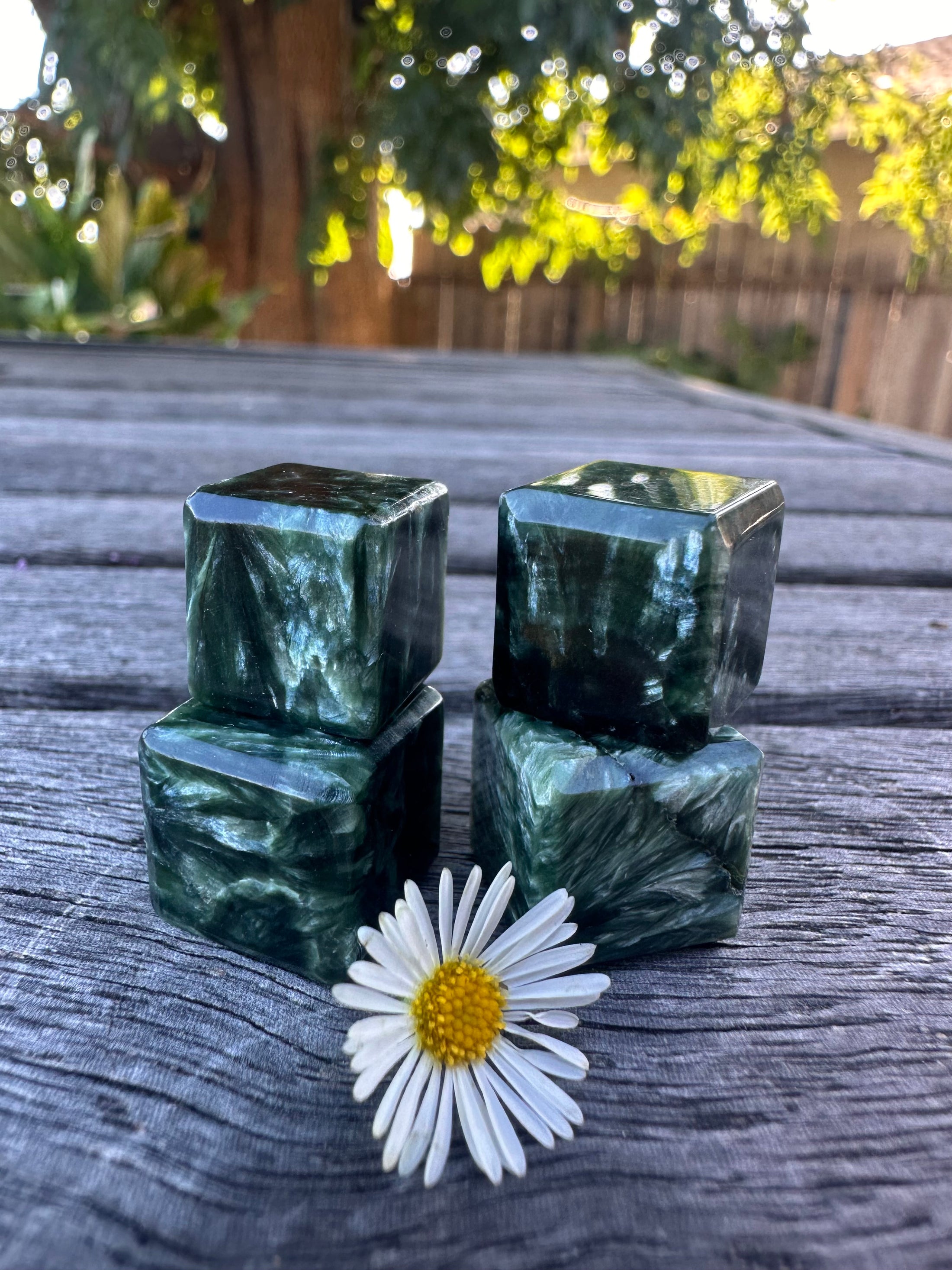 High-Quality Seraphinite Mini Cubes