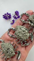 Load and play video in Gallery viewer, Scorpio -Pyrite Cluster Scorpion | Zodiac Scorpio | Animal Carvings|Zodiac Crystals | Gifts
