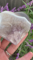 Load and play video in Gallery viewer, Beautiful Agate, Amethyst Heart
