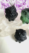 Load and play video in Gallery viewer, Puffy  Mini Crystal Owl Carvings- so adorable!
