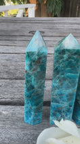 Load and play video in Gallery viewer, Super Quality Blue Apatite Mini Towers
