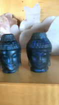 Load and play video in Gallery viewer, Labradorite Buddha Head, Reiki,  Meditating Buddha Sculpture
