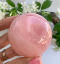 Load image into Gallery viewer, AAA Quality 2" Rose Quartz Sphere

