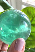 Load and play video in Gallery viewer, Green Fluorite Sphere
