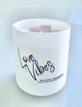 Load image into Gallery viewer, LOVE VIBES CRYSTAL + REIKI SCENTED SOY CANDLE
