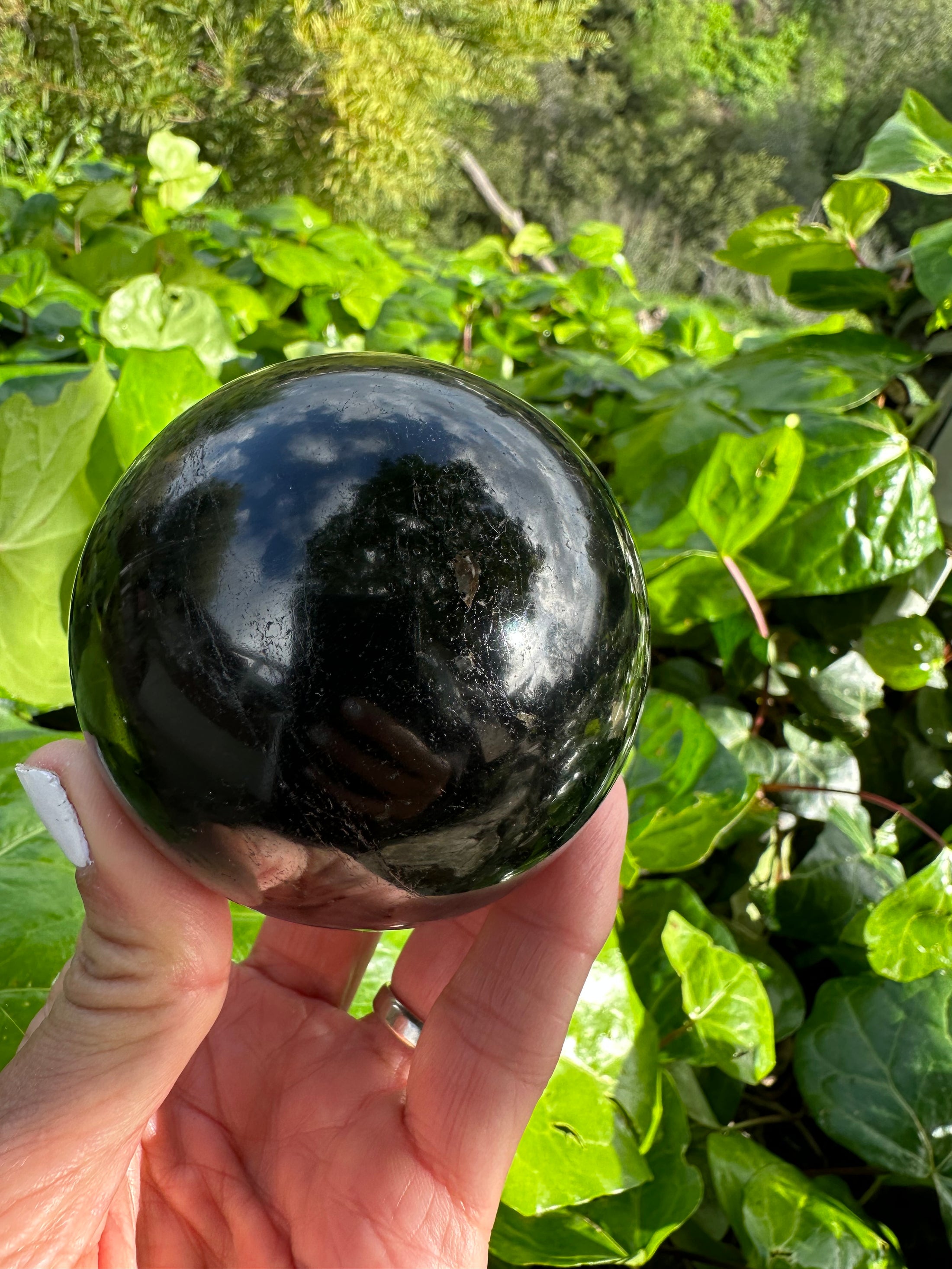 Black Tourmaline Polished Sphere