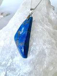 Load image into Gallery viewer, Lapis Lazuli Large Pendant Necklace
