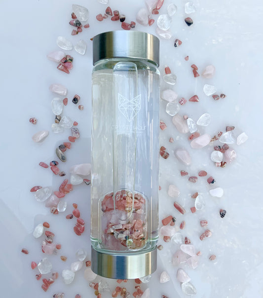 LOVE Crystal Infused Water Bottle