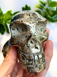 Load image into Gallery viewer, 3 1/4"  AAA + Pyrite Skull Abundance / Luck /Manifestation
