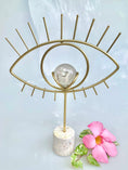 Load image into Gallery viewer, Gold Evil Eye Sphere Stand
