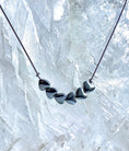 Load image into Gallery viewer, Hematite Hearts "I Am...Confident" Necklace
