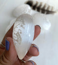 Load image into Gallery viewer, Selenite Om Mandala Etched Puffy Heart
