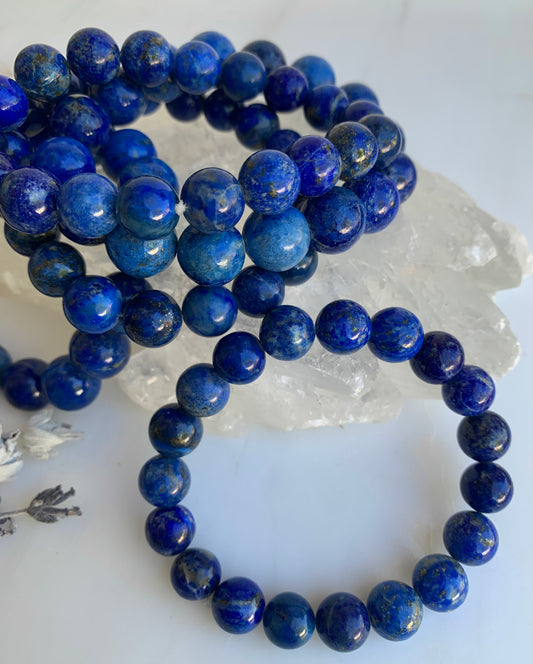 Genuine Lapis Lazuli Crystal Stack Bracelet