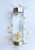 Load image into Gallery viewer, HAPPINESS/ABUNDANCE Crystal Infused Water Bottle
