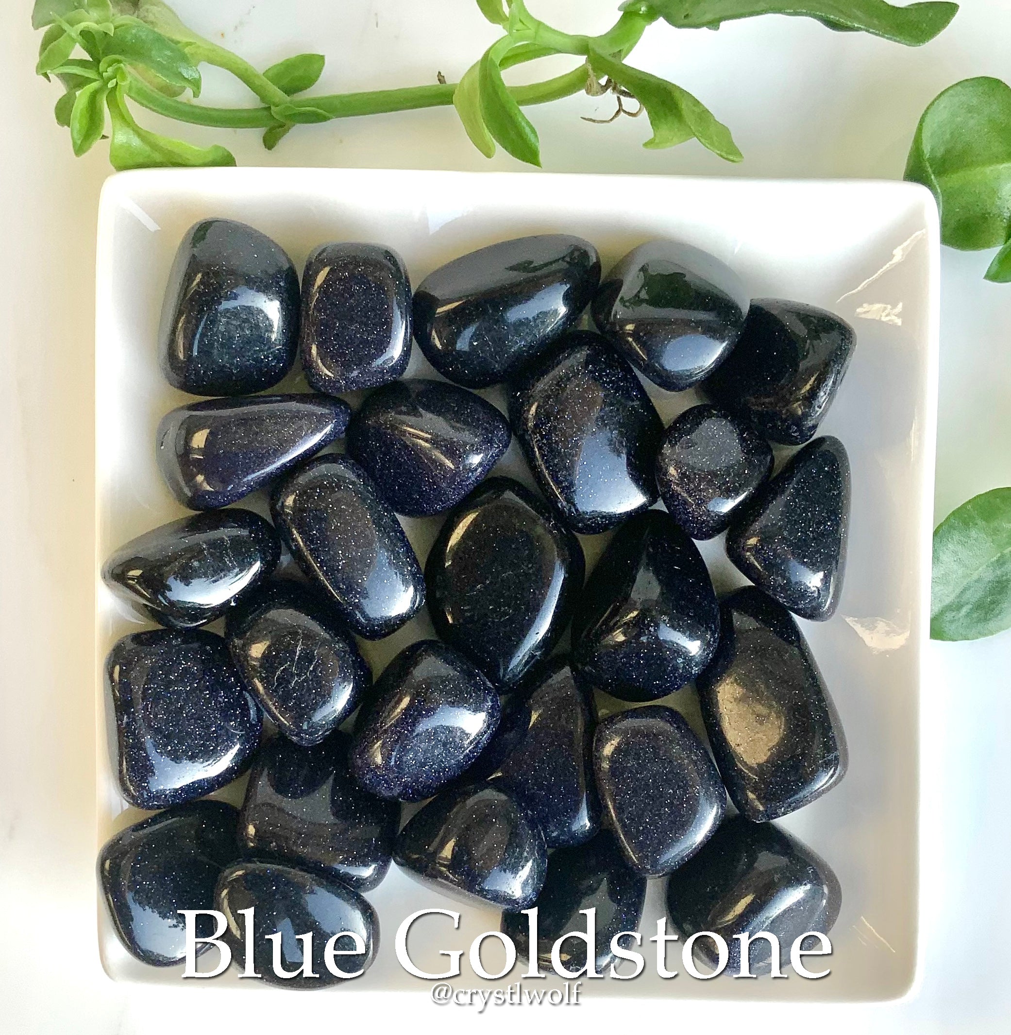 Blue Goldstone Tumble