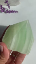 Load and play video in Gallery viewer, UV Reactive Green Calcite Points
