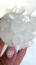 Load and play video in Gallery viewer, Beautiful Clear Quartz Puffy Heart Cluster
