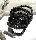 Load image into Gallery viewer, Authentic Silver Sheen Obsidian Crystal Stack Bracelet
